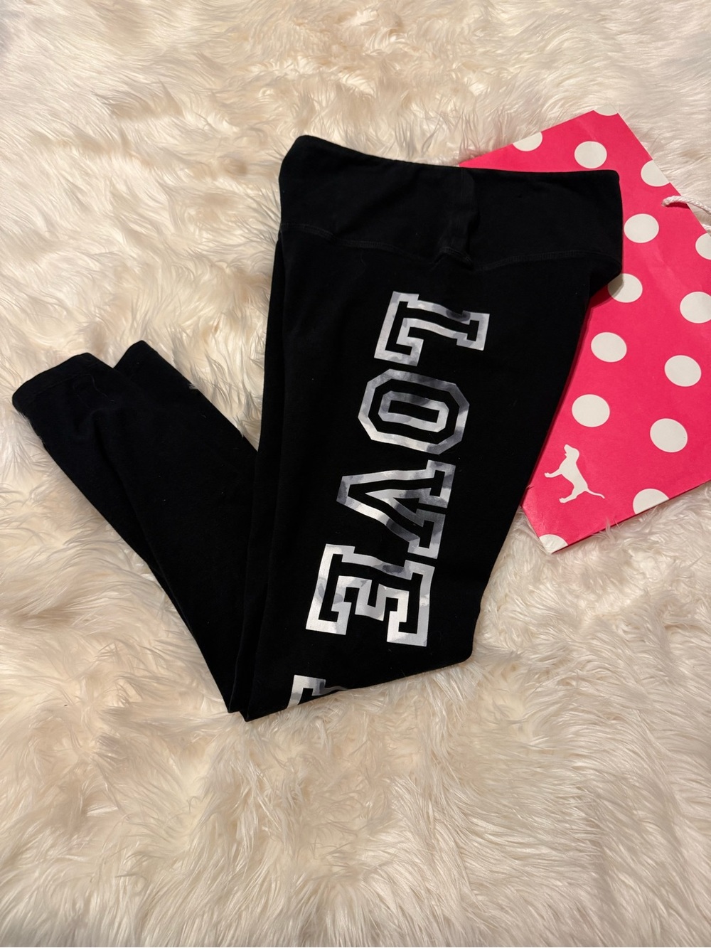 PINK Victoria's Secret LOVE PINK logo yoga Leggings pants